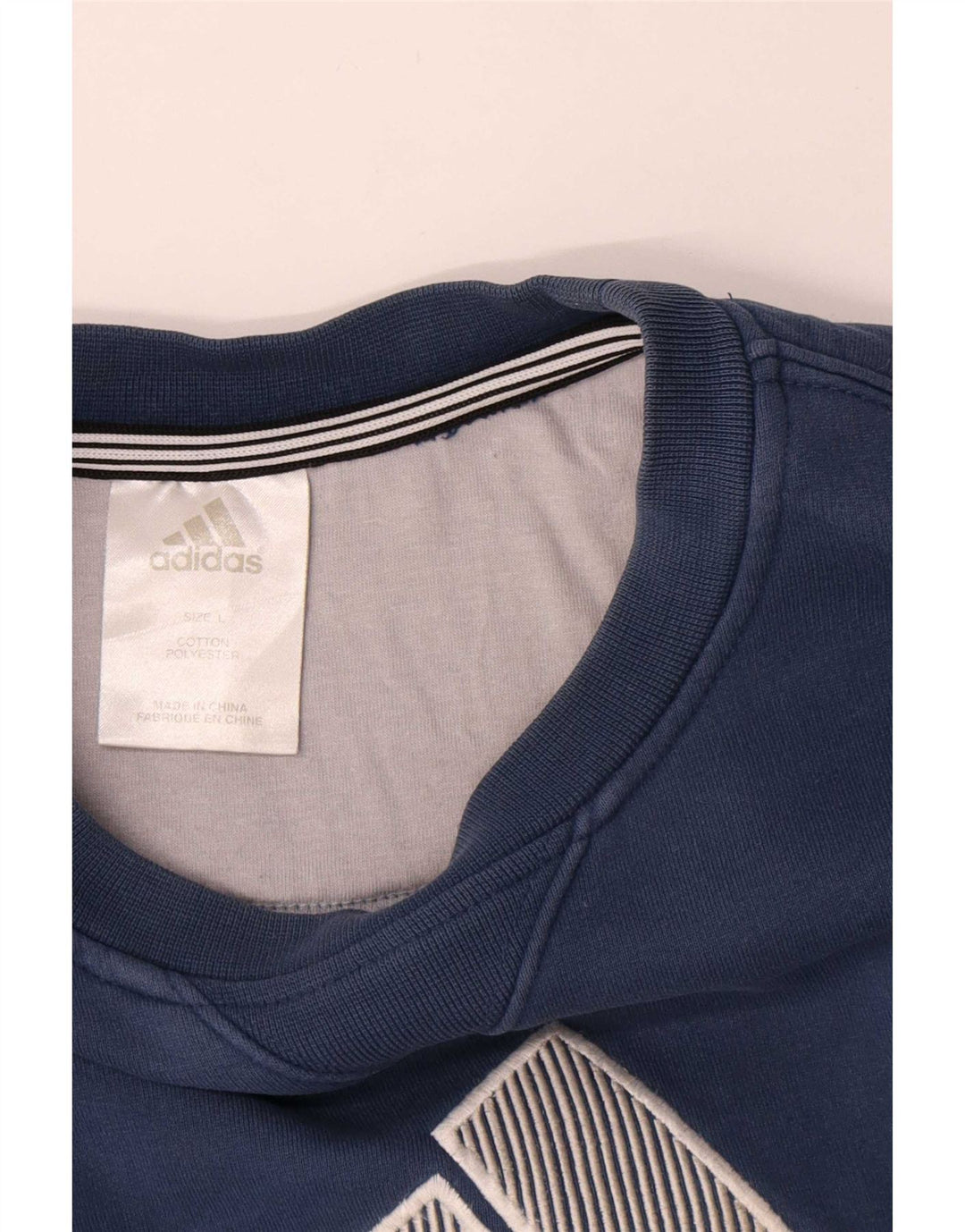 Hanorac grafic pentru bărbați Adidas Pulover mare, albastru bleumarin, bumbac