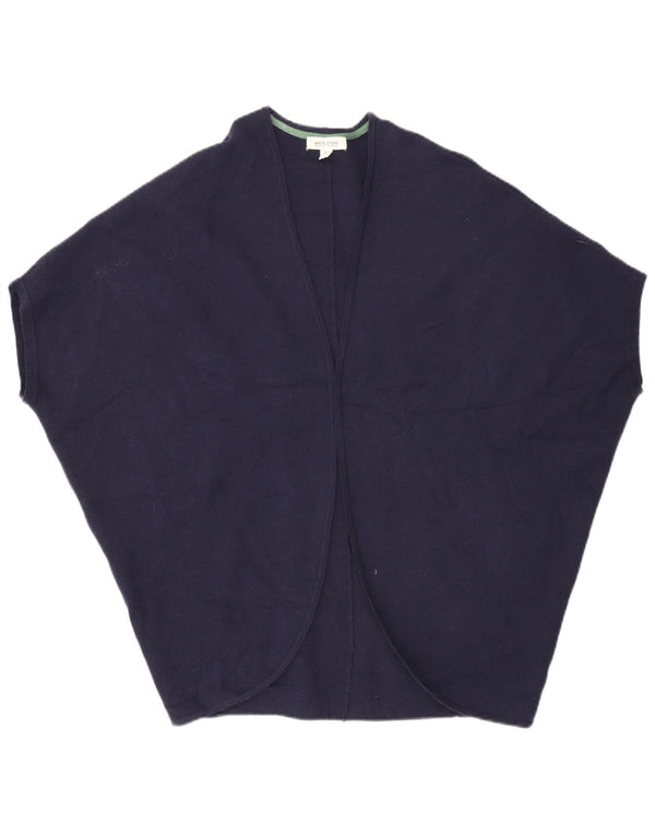 White Stuff pentru femei cu mânecă scurtă Poncho Cardigan Top UK 8 Mic Bleumarin