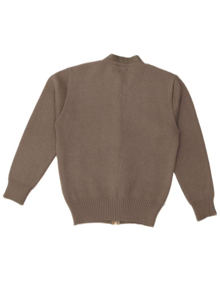 Pulover Cardigan Vintage pentru bărbați IT 50 Maro Mediu Acrilic