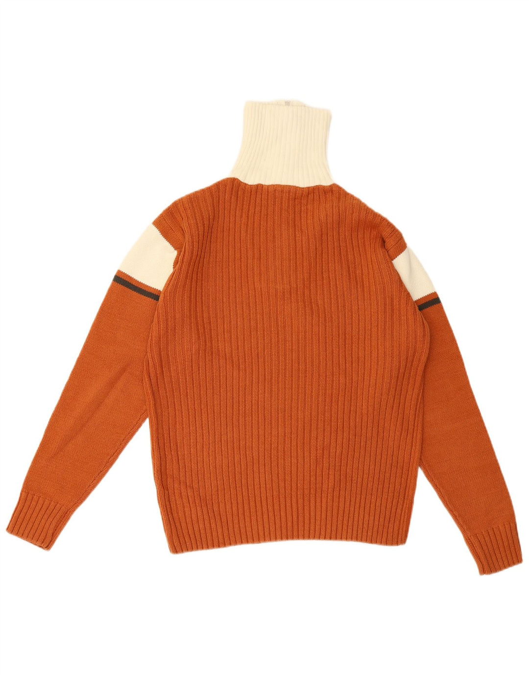 Pulover pentru bărbați Tom Tailor, cu fermoar, cu gât, din bumbac colorat, maro, mic