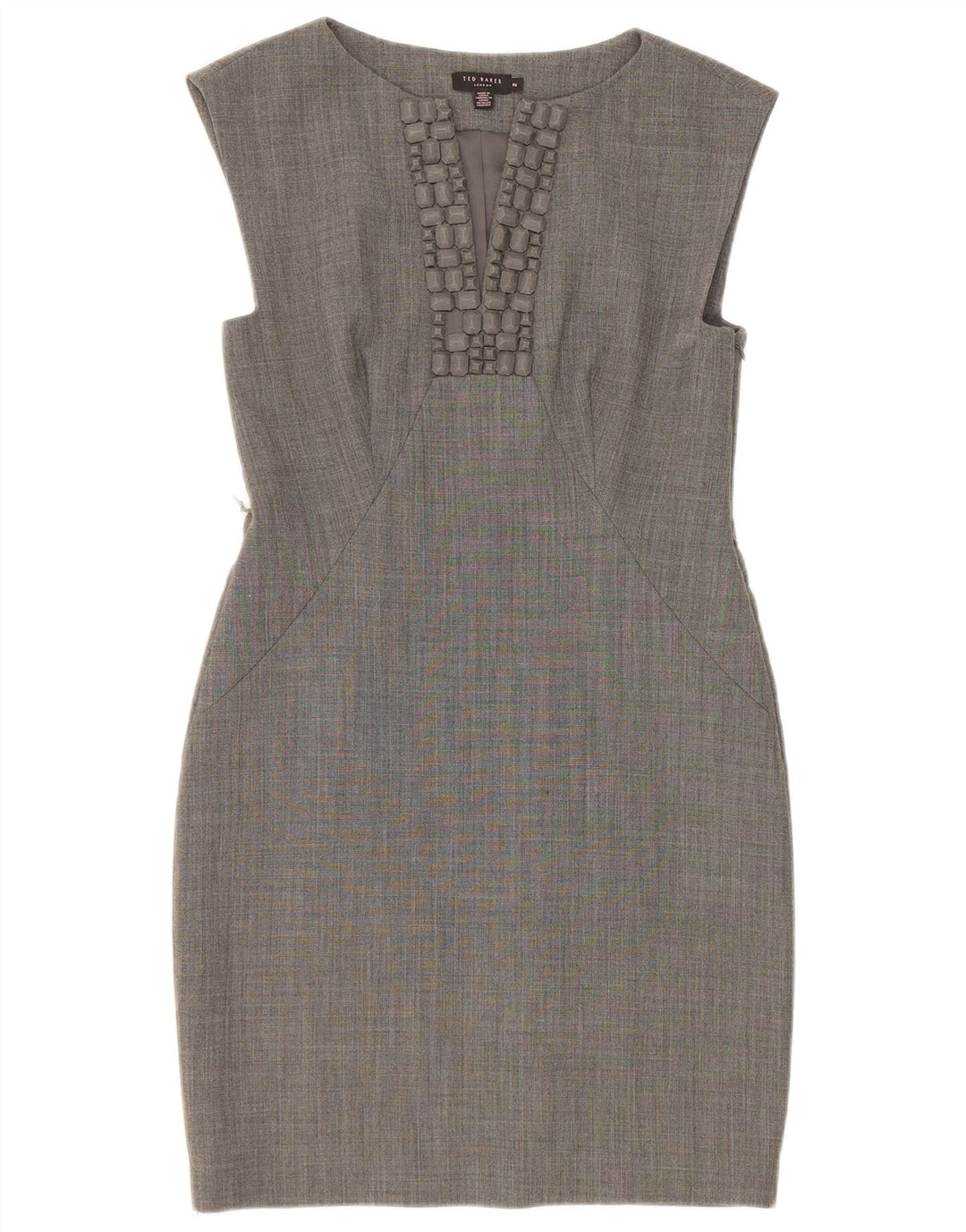 Rochie Ted Baker pentru femei, fără mâneci, mărimea 2, poliester gri mic