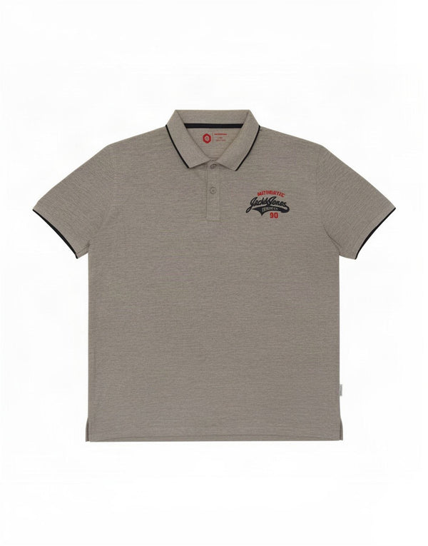 Cămașă polo Jack & Jones pentru bărbați XL, bumbac cu pete gri