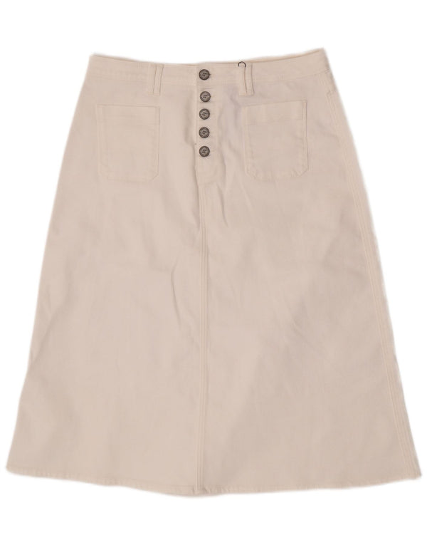 Și/sau Fustă A-Line Denim pentru femei UK 16 Large W34 Bumbac alb