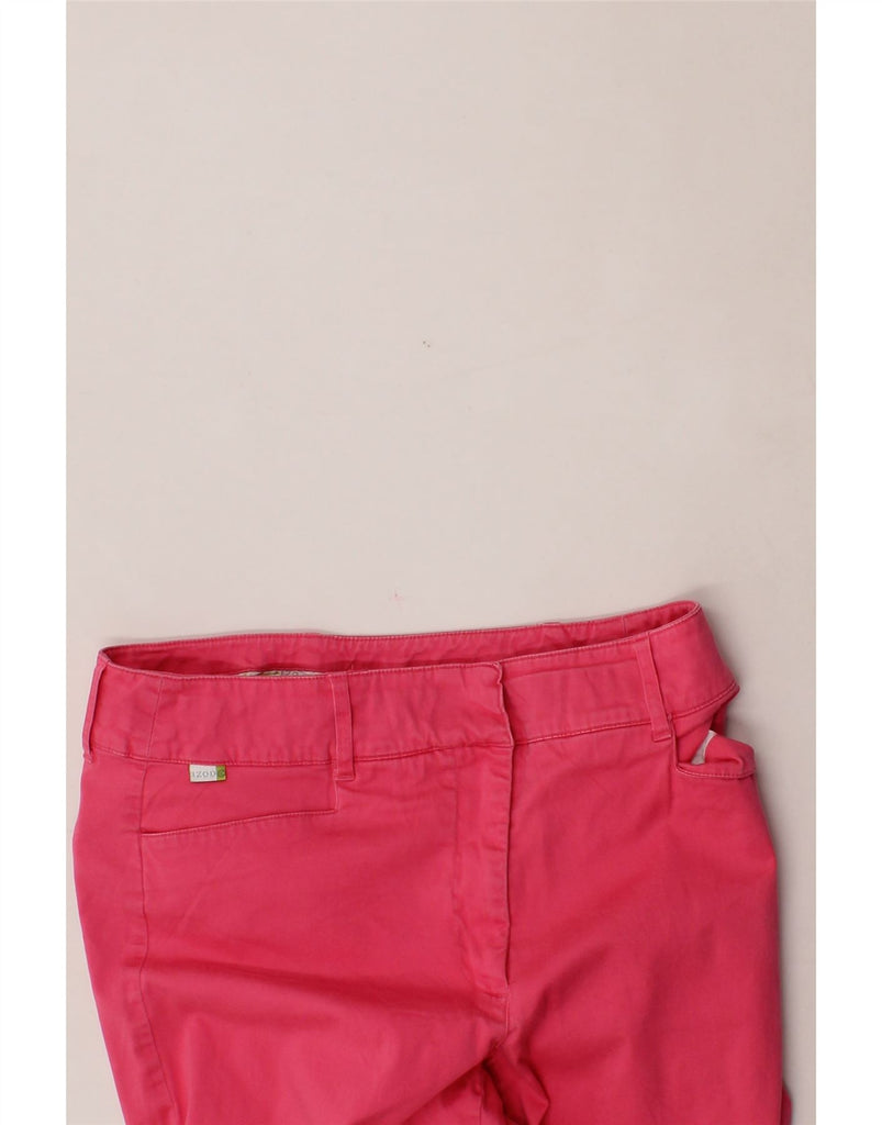 IZOD Womens Straight Capri Trousers US 6 Medium W28 L15 Pink Cotton Vintage Izod and Second-Hand Izod from Messina Hembry 