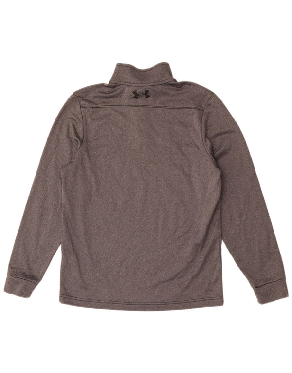 Trening Under Armour Cold Gear pentru bărbați, cu fermoar, cu gât, pulover, mic, gri