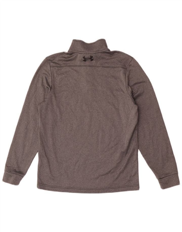 Trening Under Armour Cold Gear pentru bărbați, cu fermoar, cu gât, pulover, mic, gri