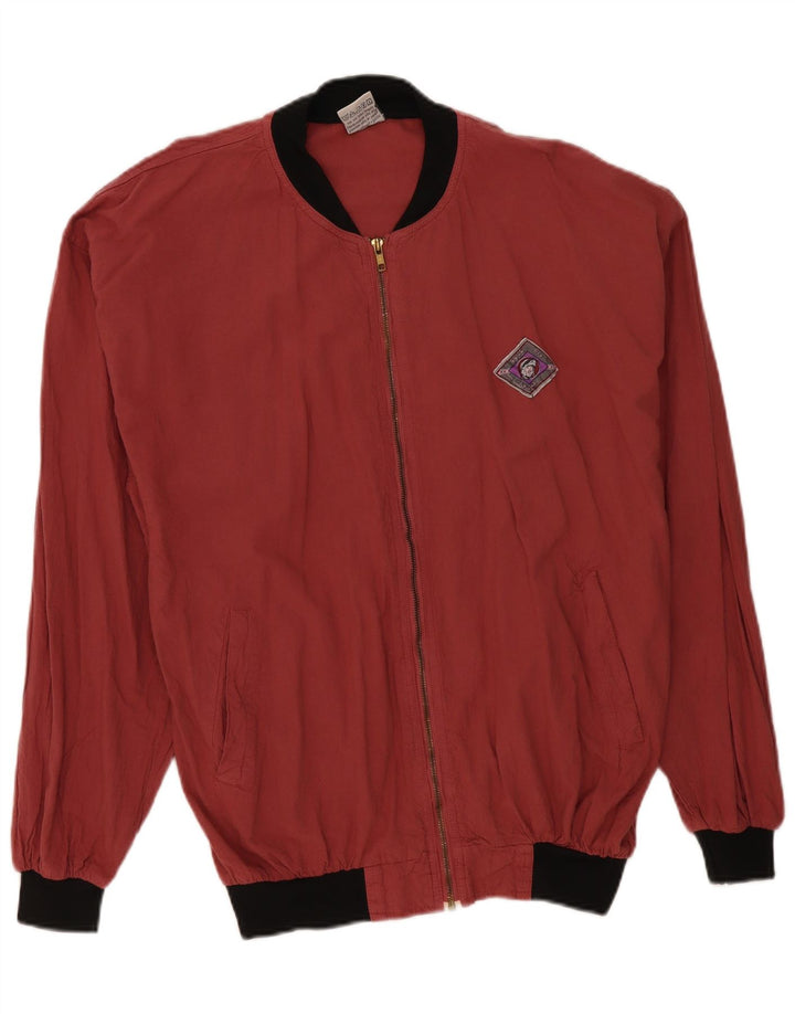 Jachetă Bomber Vintage pentru bărbați, cu tăiere largă, IT 48/50, bumbac roșu mediu