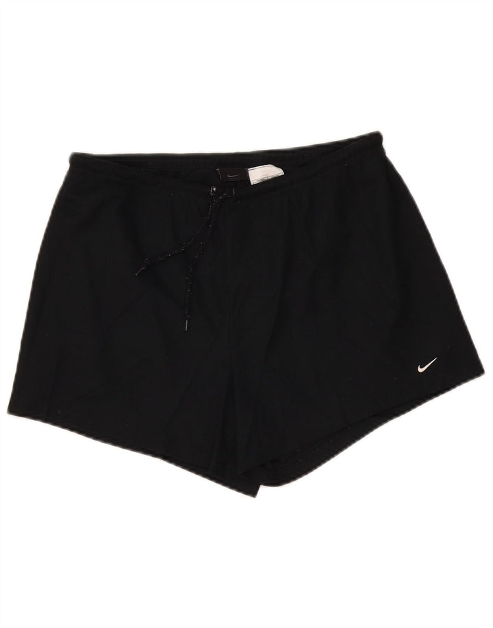 Pantaloni scurți sport Nike Dri Fit pentru femei US 12/14 Poliester negru mare