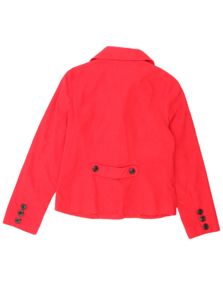 Jachetă duffle pentru femei Laura Ashley UK 10 mic bumbac roșu