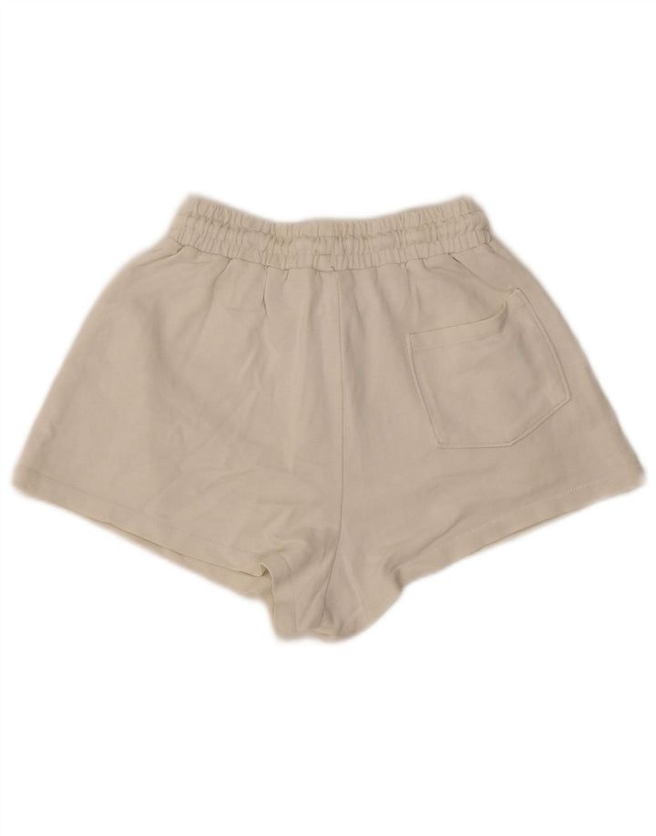 Pantaloni scurti sport pentru femei Zara mici, alb, bumbac