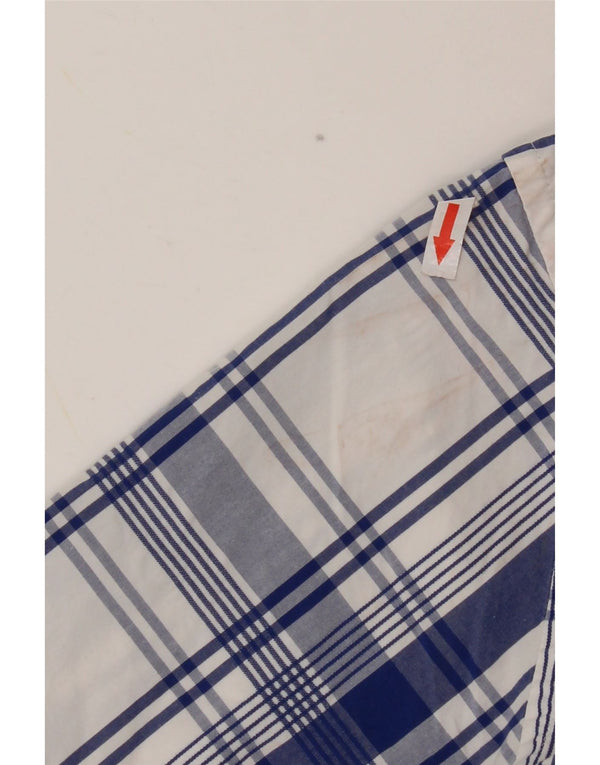 Cămașă cu mânecă scurtă Tommy Hilfiger pentru bărbați, bumbac carouri albastru mediu