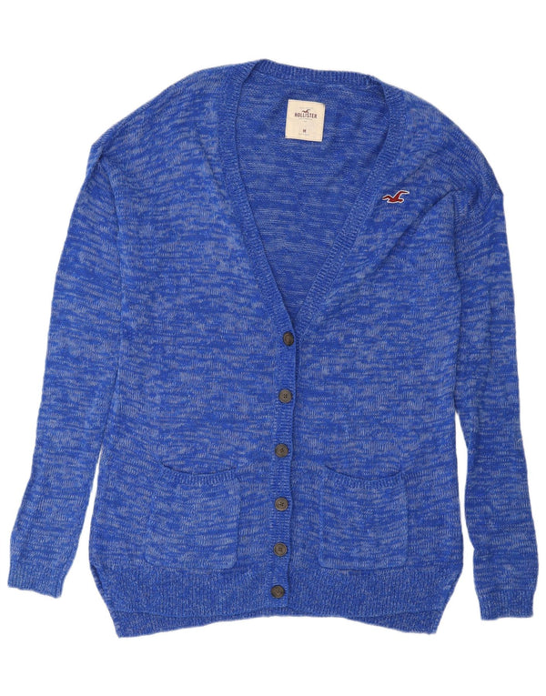 Pulover Hollister cardigan cu paragate pentru femei UK 14 Medium Blue Flecked Bumbac