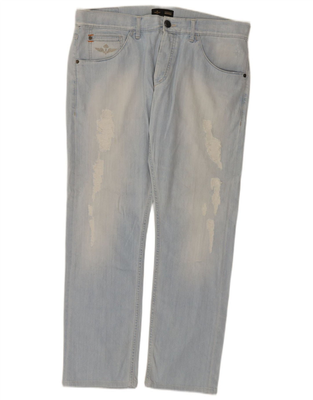 Dekker Blugi Distressed drepte pentru femei W36 L29 Bumbac albastru
