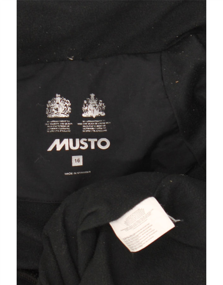 Jachetă Windbreaker cu glugă cu glugă pentru femei Musto UK 16 Poliamidă neagră mare