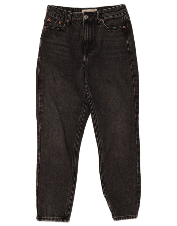 Topshop Blugi conici pentru femei Mom Crop W26 L25 gri