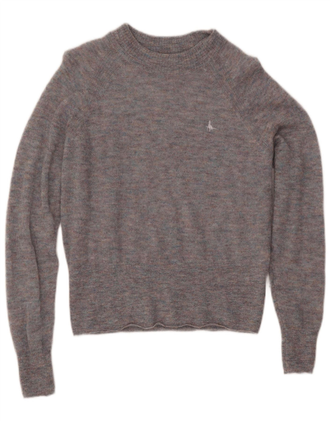 JACK WILLS Pulover cu gât de barcă pentru femei UK 10 Small Grey Flecked