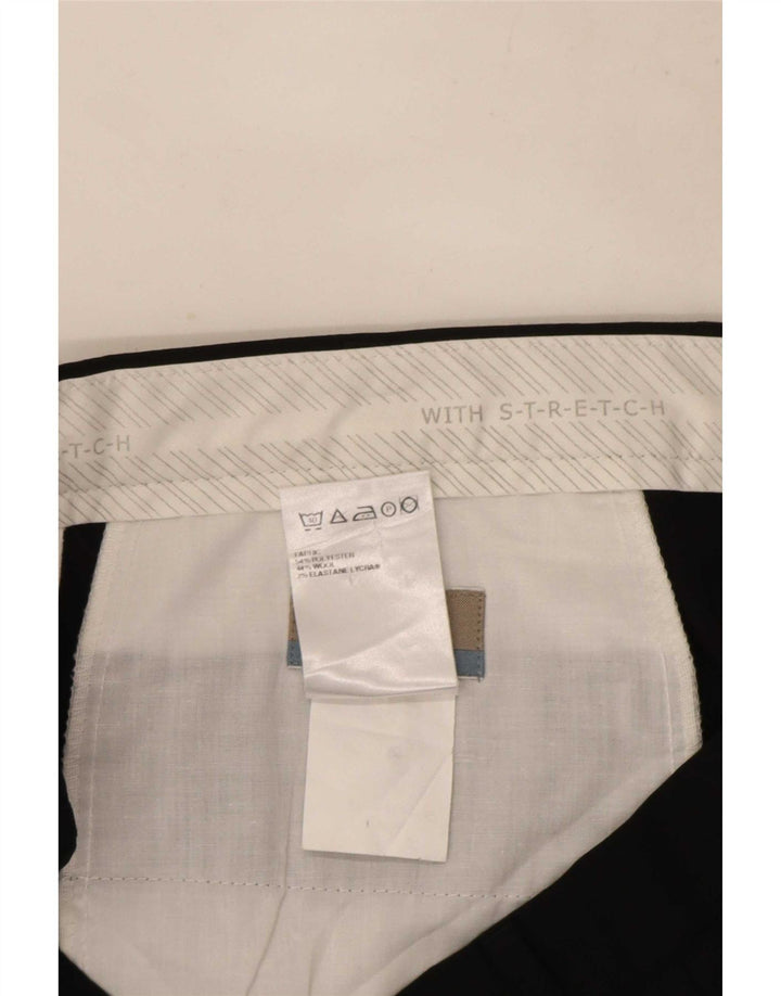 Pantaloni de costum pentru bărbați Marks & Spencer L36 L31 Poliester negru