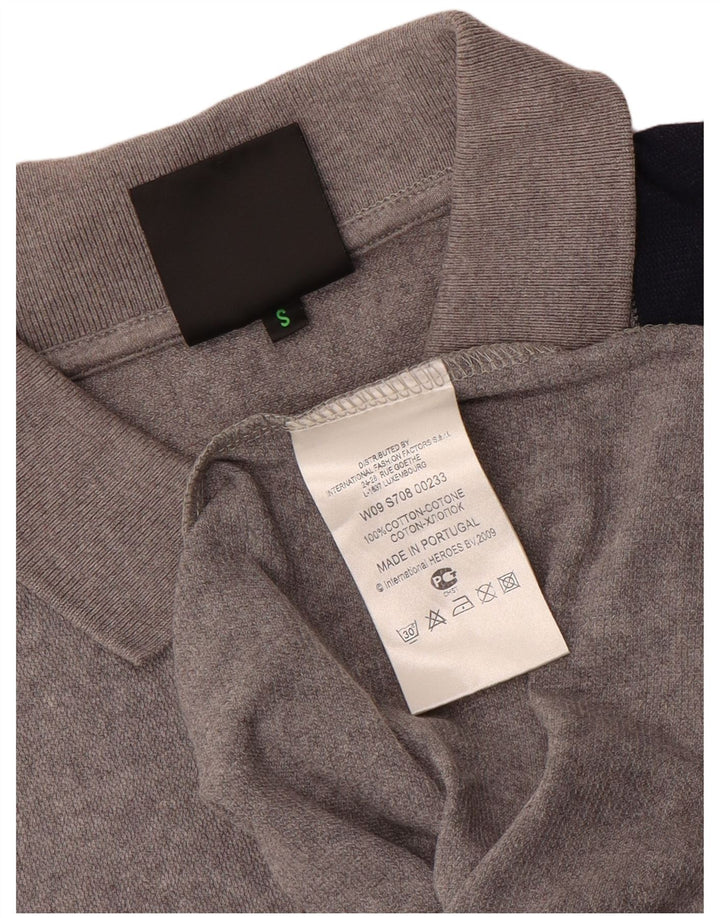 Tricou polo pentru bărbați Bikkembergs, bumbac color bloc, gri mic