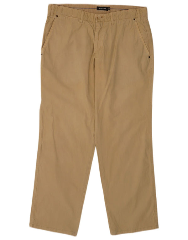 Massimo Dutti Pantaloni chino drepți pentru bărbați EU 44 Mari L34 L28 Bej Bumbac