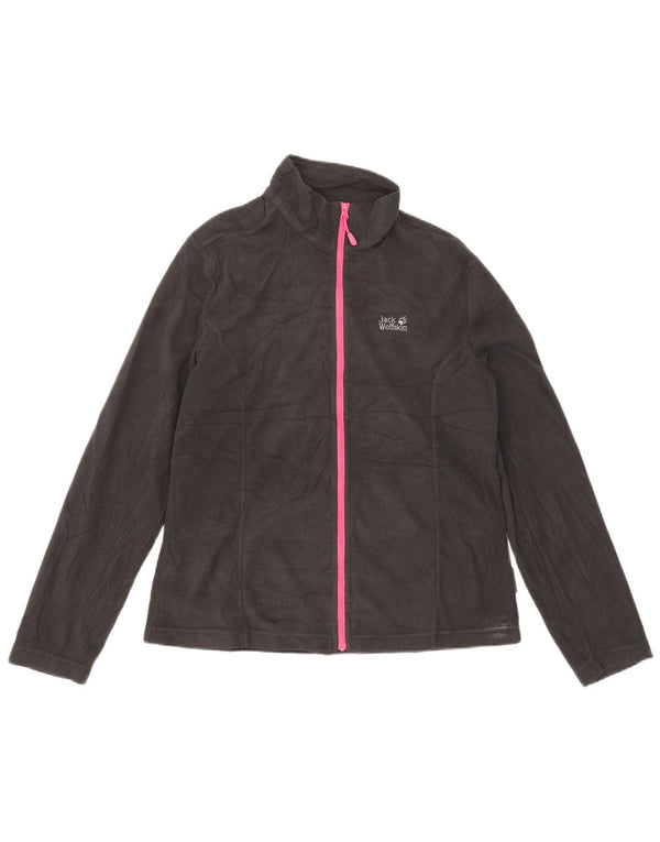 Jachetă fleece Jack Wolfskin pentru femei Marea Britanie 14/16 Poliester negru mare