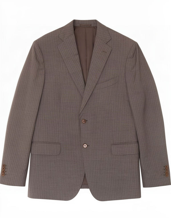 Massimo Dutti Jachetă pentru bărbați cu 2 nasturi UE 58 2XL Lână cu dungi gri
