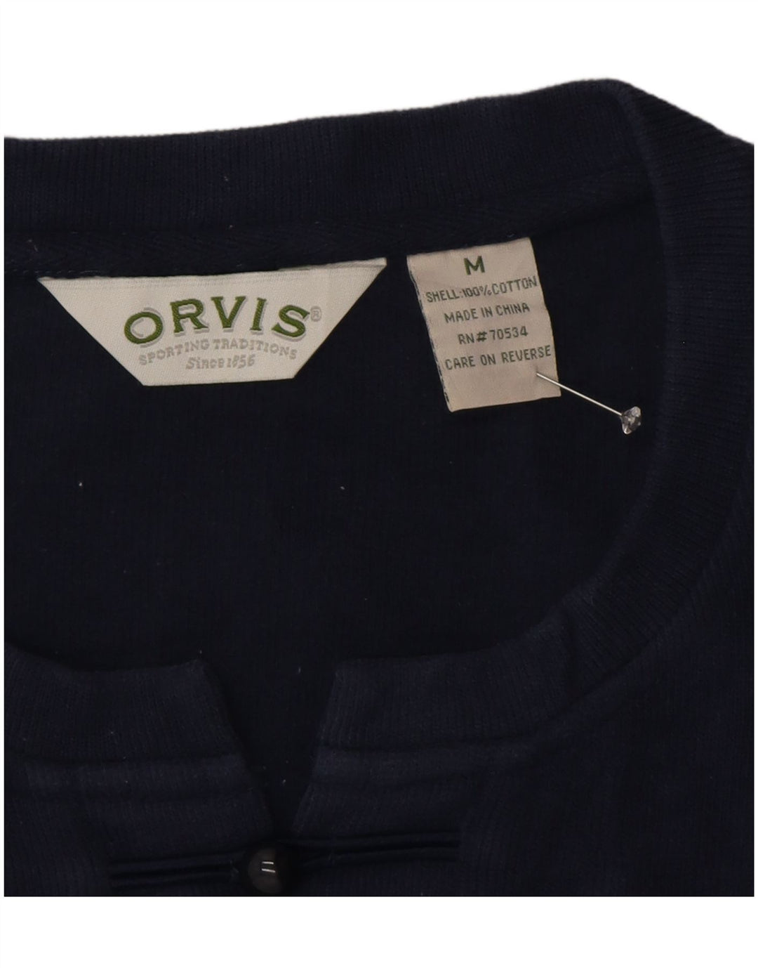 Top pentru femei ORVIS cu mânecă lungă UK 14 mediu, bleumarin, bumbac