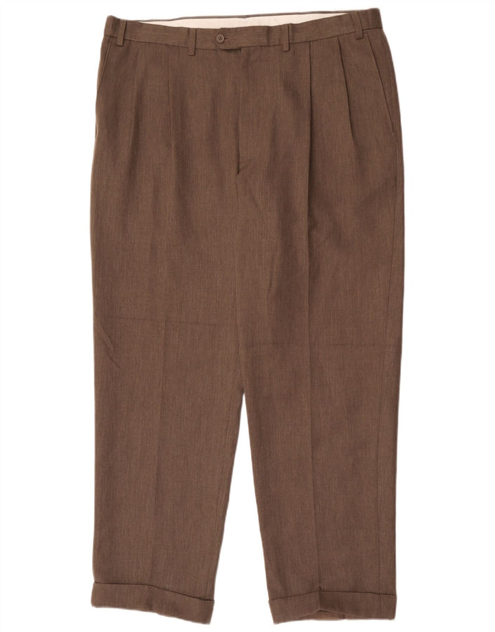 Pantaloni de costum pentru bărbați Marks & Spencer L38 L31 poliester gri