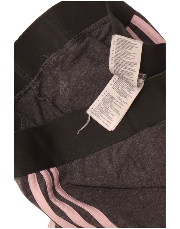 Leggings pentru femei Adidas UK 12, bumbac gri mediu