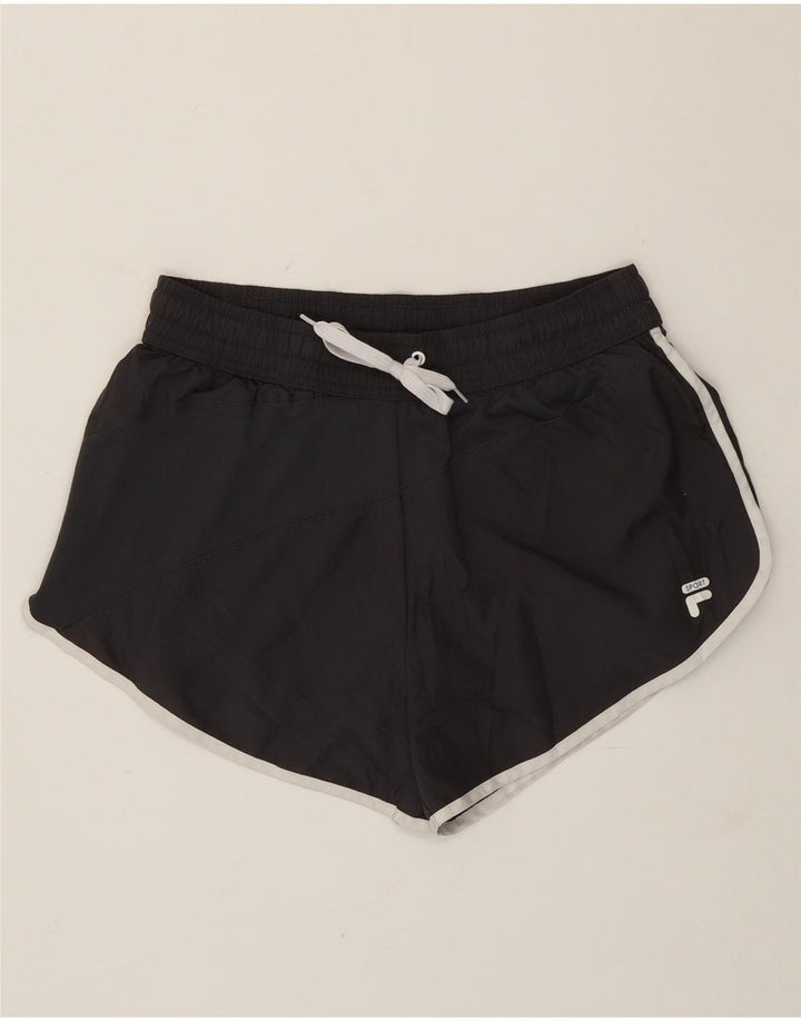 Pantaloni scurti sport Fila pentru femei UK 14 Medium Black Poliester