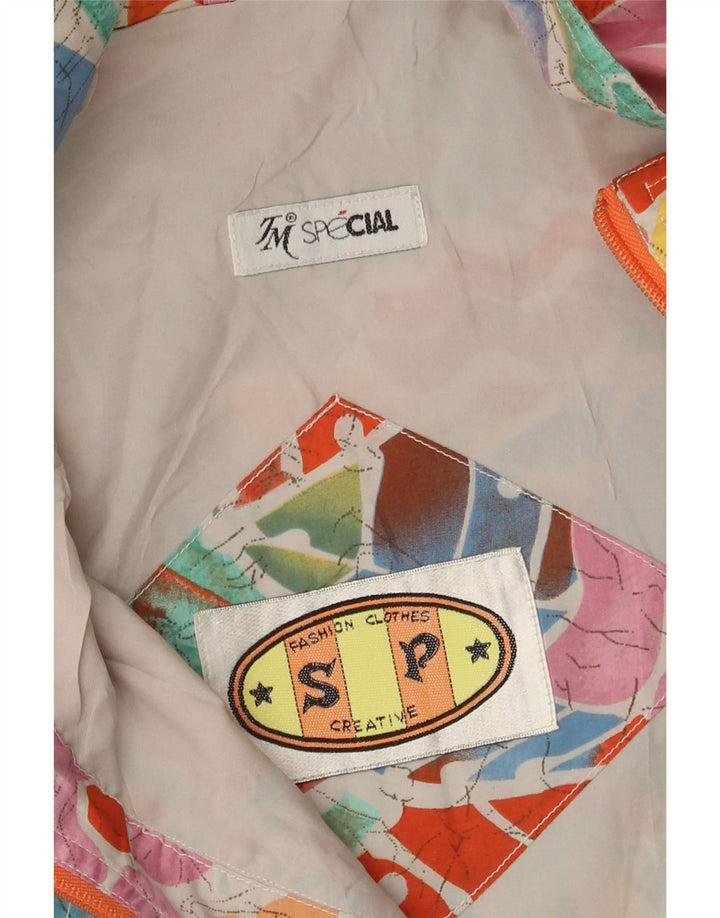 Jachetă vintage pentru femei UK 14 Medium Multicolor Geometric