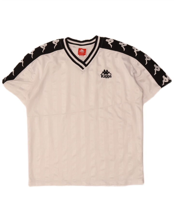 Tricou grafic KAPPA pentru bărbați Top mediu alb poliester color bloc