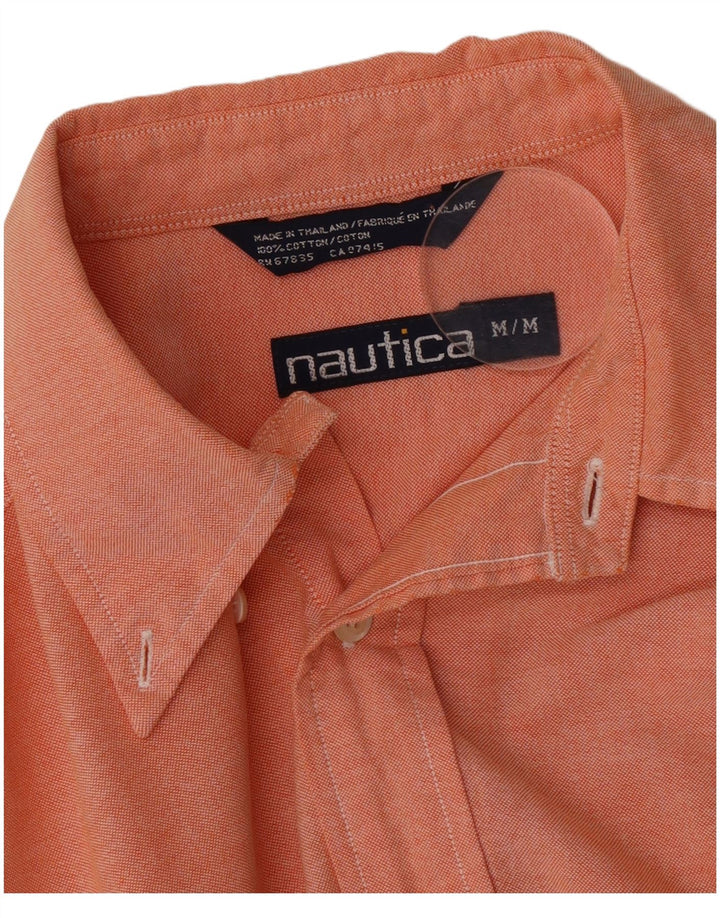 Cămașă Nautica pentru bărbați, bumbac portocaliu mediu