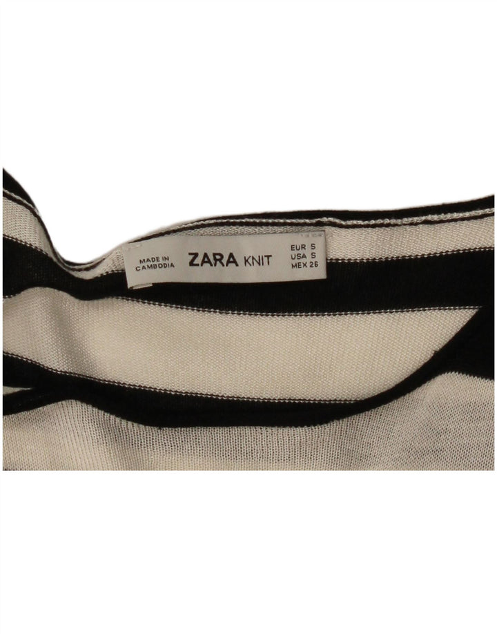 Bluză supradimensionată pentru femei Zara UK 10, cu dungi albe mici