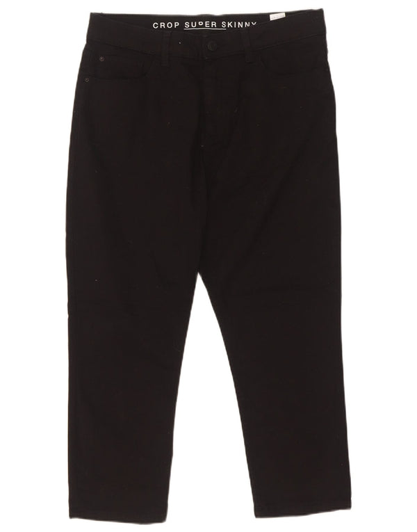 Pantaloni tăiați pentru femei Marks & Spencer UK 12 Medium W30 L22 Negru
