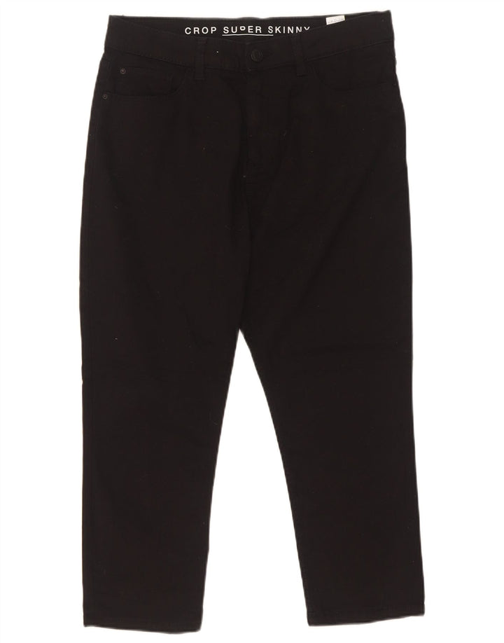 Pantaloni tăiați pentru femei Marks & Spencer UK 12 Medium W30 L22 Negru