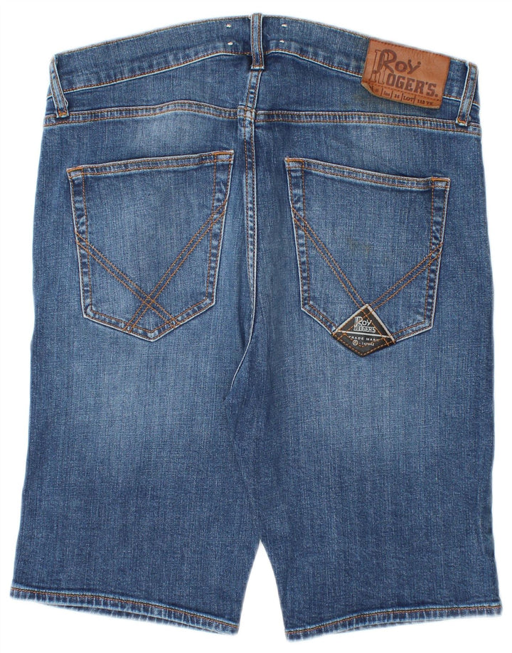 Pantaloni scurți din denim pentru bărbați Roy Rogers W34, mare, albastru, bumbac