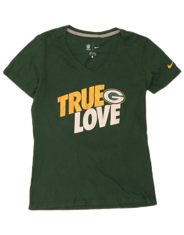 Tricou grafic Nike pentru femei Green Bay Packers Top UK 14 Bumbac mare