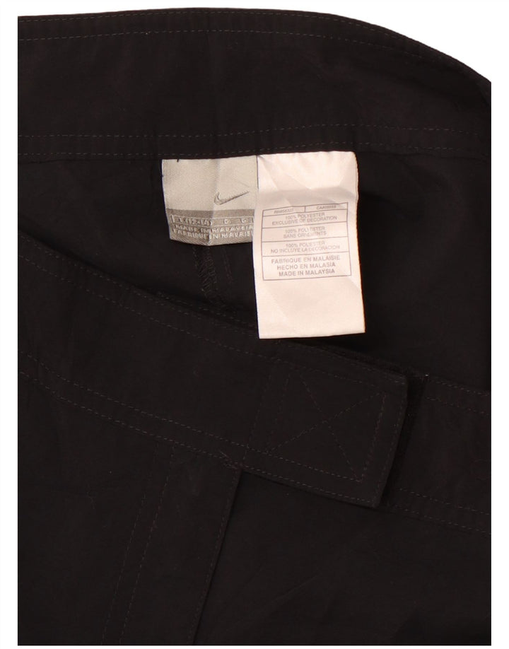 Pantaloni scurti casual pentru femei NIKE US 12/14 Large W34 Negru Colorblock Poliester