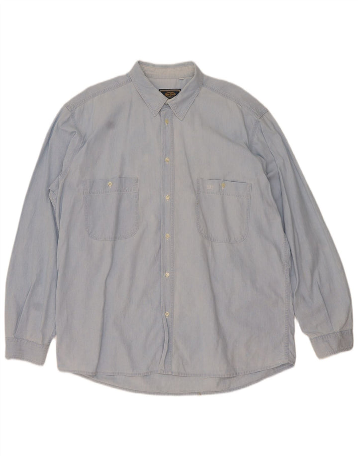 Cămașă Bărbați VINTAGE XL Bumbac Albastru