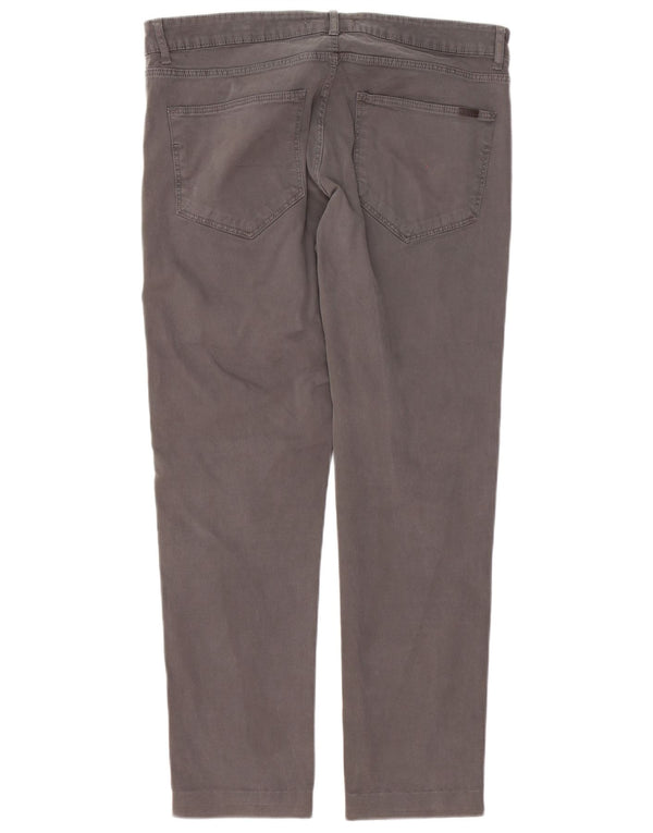 Zara Mens Straight Casual Trousers EU 46 XL W36 L30 Grey Cotton