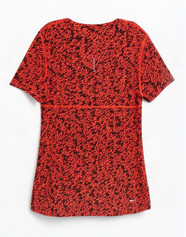 Tricou Nike pentru femei Dri Fit cu model abstract Top UK 16 mare portocaliu