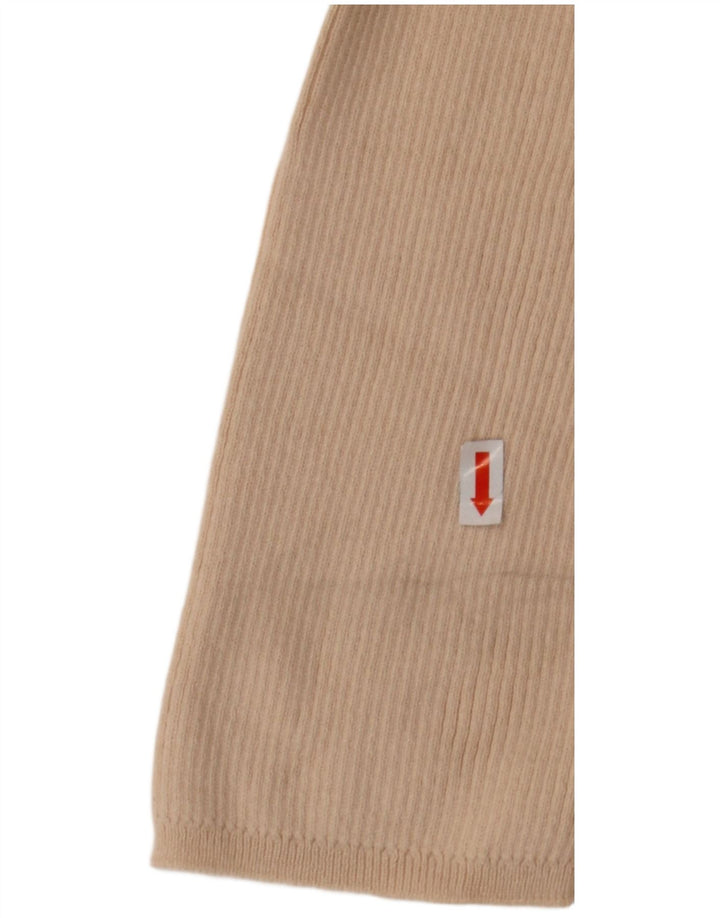 Pulover pentru femei RALPH LAUREN, cu mâneci 3/4, cu decolteu în V, UK 14, mare, bej