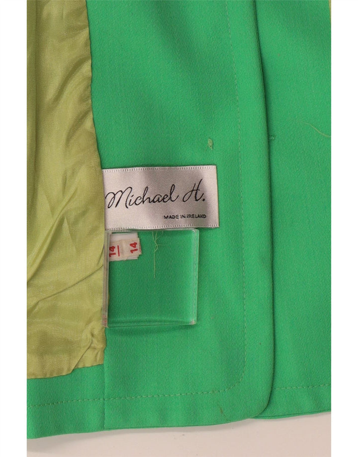 Michael H. Sacou blazer pentru femei cu 5 nasturi UK 14 Medium Green Classic