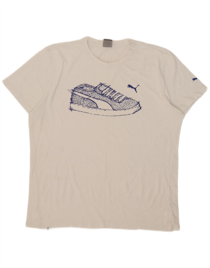 Tricou grafic Puma pentru bărbați Top 2XL Bumbac alb