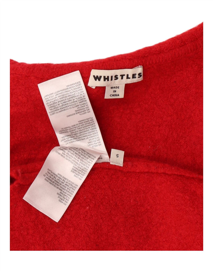 WISTLES Pulover oversized cu gât rulat pentru femei UK 10 Lână roșie mică