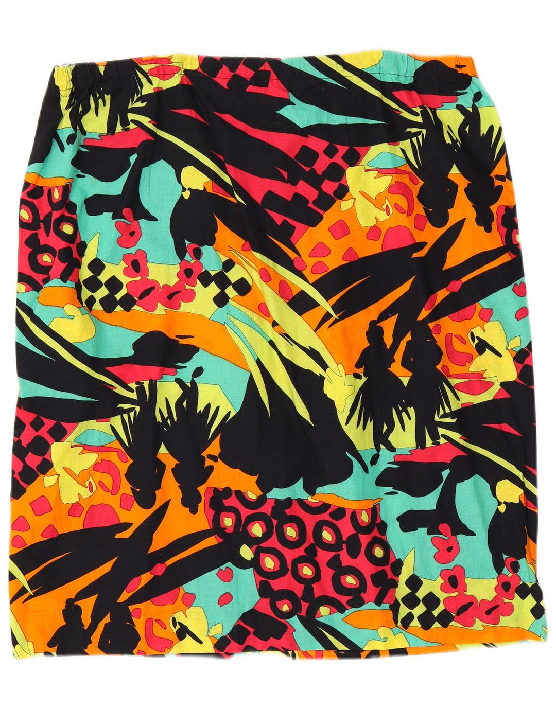 Fusta Dreaptă Grafică VINTAGE Femei W40 2XL Patchwork multicolor