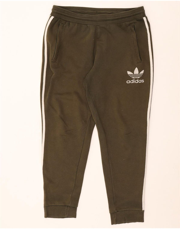 Pantaloni de trening cu grafic pentru bărbați Adidas Pantaloni de jogging mari, bumbac, kaki