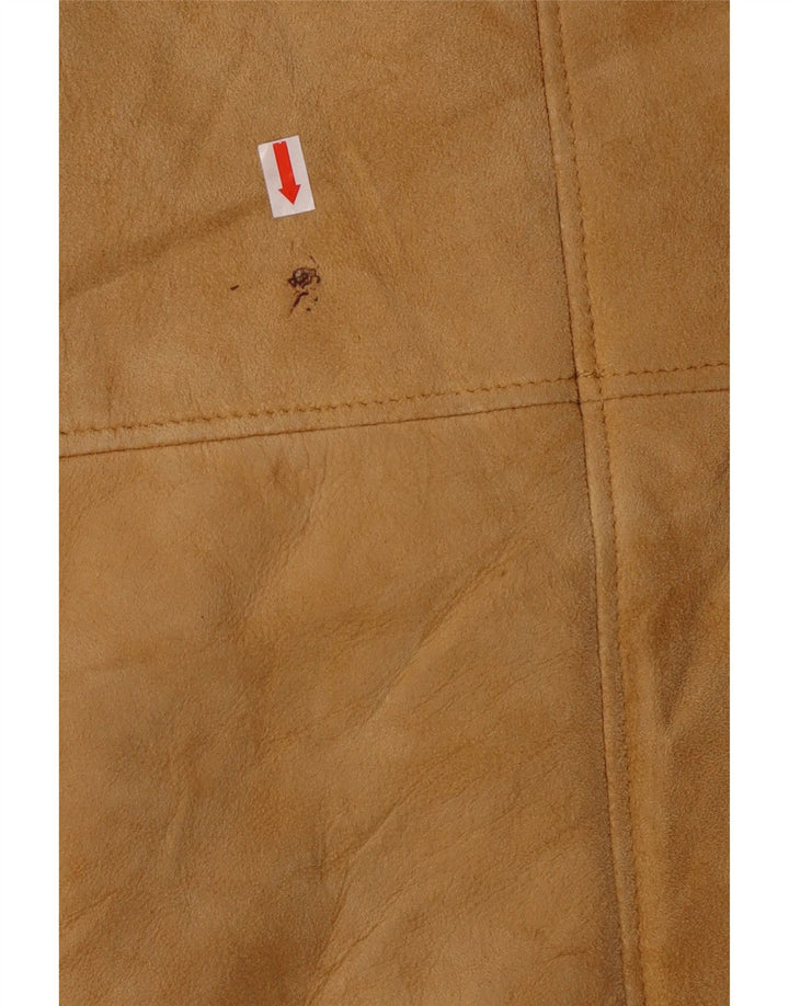 Palton din shearling vintage pentru femei UK 14 mare bej