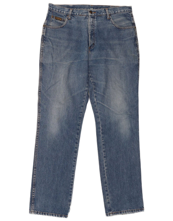 Blugi drepte pentru bărbați Wrangler Texas Distressed W36 L32 Bumbac albastru