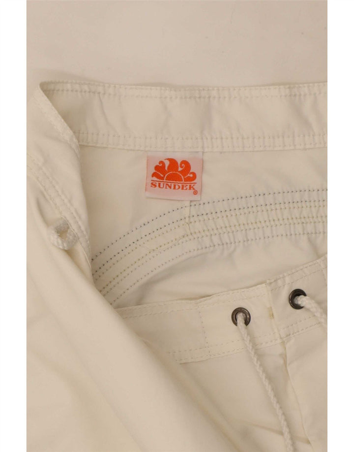 Sundek Pantaloni scurți de înot pentru bărbați, mari, albi